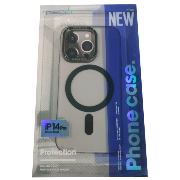 RECCI IPhone14  Glaze  Magnetic Phone Case (RPC-A145) Black