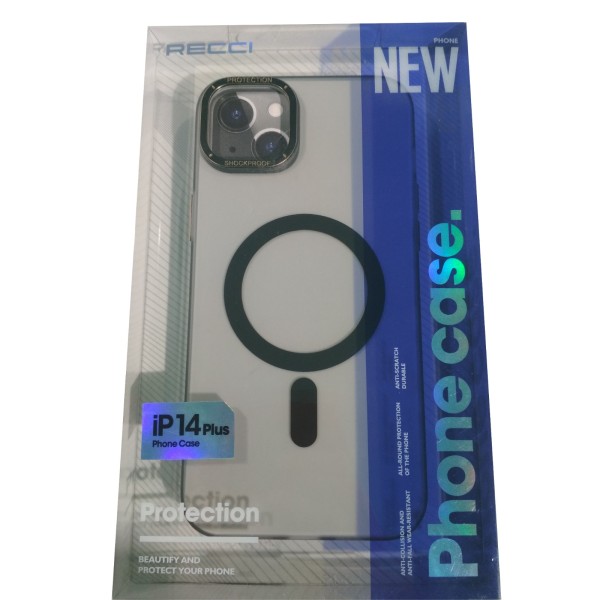 RECCI IPhone14  Glaze  Magnetic Phone Case (RPC-A146) Black