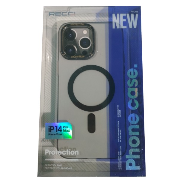 RECCI IPhone14  Glaze  Magnetic Phone Case (RPC-A147) Black